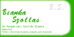 bianka szollas business card