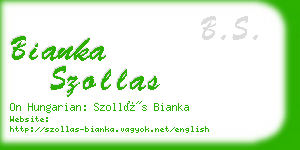 bianka szollas business card